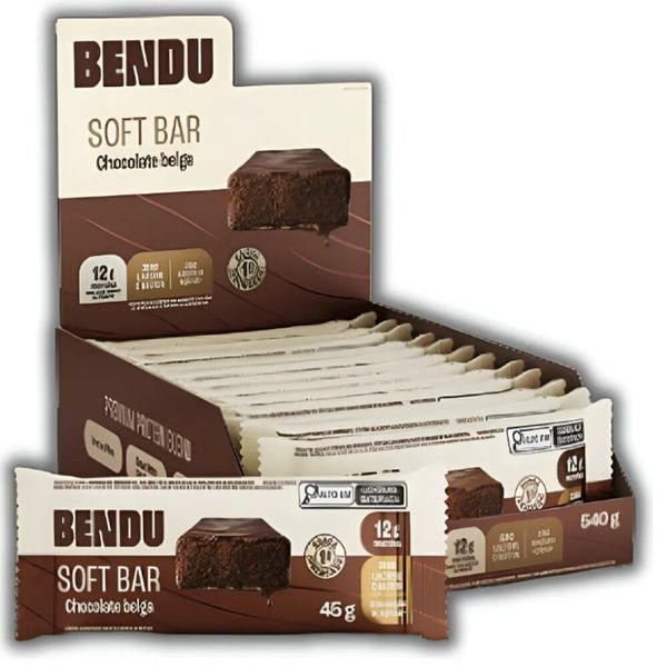 Bendu Soft Bar Suplemento Alimentar em Barra Chocolate Belga 45g